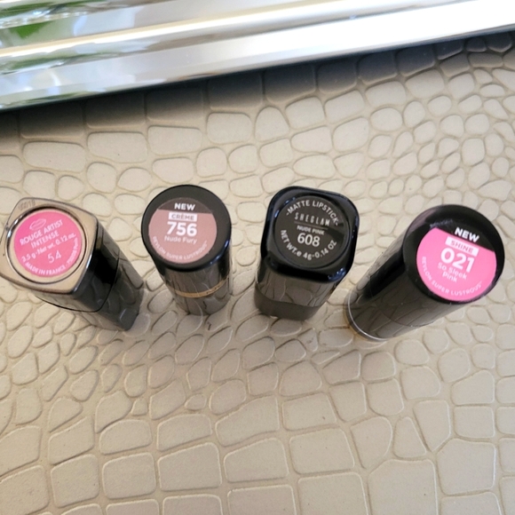 Bundle MakeUpForEver Rough Artist Revlon Nude Fury Sleek Pink Sheglam Lipsticks - Picture 3 of 8